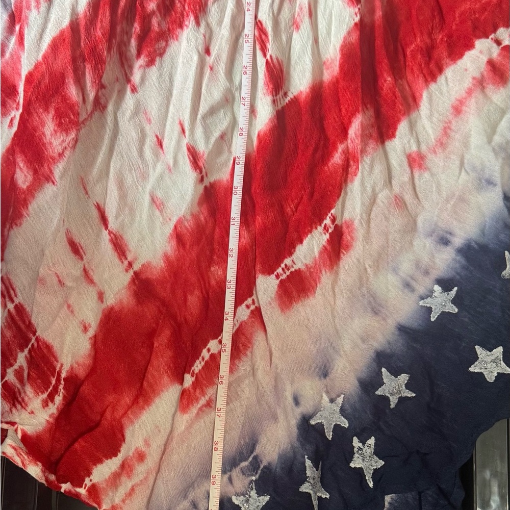 Exist Dress Women's One Size Boho Painted Stars USA 4th Of July Sleeveless NWT - Picture 9 of 9